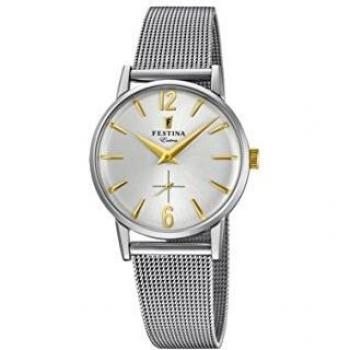 Festina Reloj Análogo clásico para Mujer de Cuarzo con Correa en Acero Inoxidable F20258/2