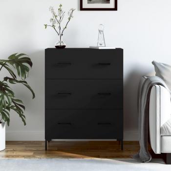 Armario negro de madera multicapa 69,5x34x90 cm