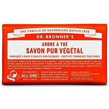Jabón Sólido Ecológico de Árbol de Té 140g Dr. Bronner's