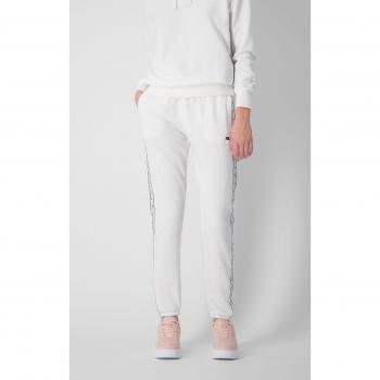 Pantalones Mallas Leggins Champion 116139-Ww001 para mujer color blanco, modelo largo Elastic Tape 2.0 en talla XS