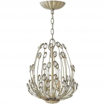Lámpara colgante Tulah - Lámpara colgante de techo con 3 luces, color plata, tipo de casquillo E14