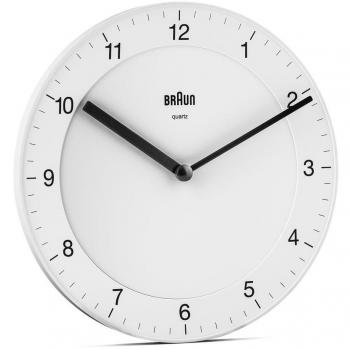 Braun BC06W Reloj de cuarzo Alrededor Blanco con diseño minimalista, esfera blanca, correa de cuero negro, resistencia al agua hasta 30 metros y movimiento de cuarzo