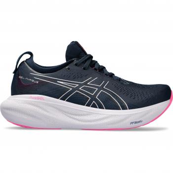 Asics Gel-Nimbus 25 Women's Running Shoes - Navy Black Pink Size 42