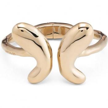 UNOde50 18K Gold Plated Rigid Butterfly Wings Bangle