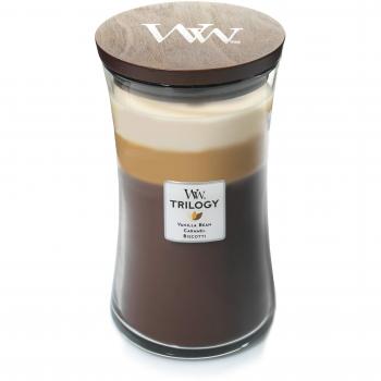 WoodWick Trilogy Café Sweets Vela Perfumada 1134 g con Mecha de Madera unisex