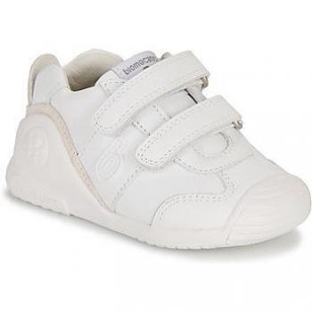 Biomecanics - Zapatillas deportivas de piel para bebés en blanco con cierre ajustable