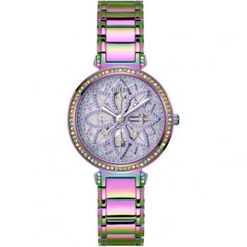 Guess - Reloj de mujer Lily GW0528L4 de acero inoxidable con correa lila, esfera analógica y diseño elegante
