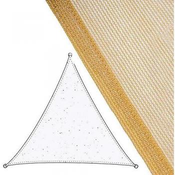 Ldk Garden Toldo Vela Beige de Polietileno para jardín 5 X 5 X 5 m, Crudo