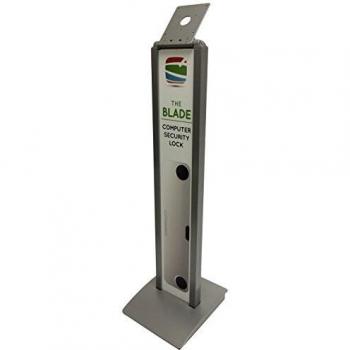 Soporte de piso de seguridad BrandMe de montaje VESA de marca - Soporte de piso de pantalla inclinable - Negro