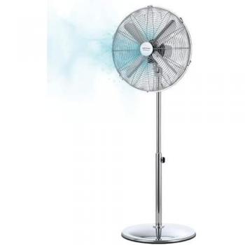 Ventilador de Pie Cecotec EnergySilence 620 Retrostyle con Acabado Cromado y Altura Ajustable
