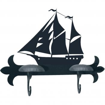 IMEX EL ZORRO El Zorro 11730-Percha velero, 290 mm, Hierro Forjado, Negro, 9x29x20.9 cm