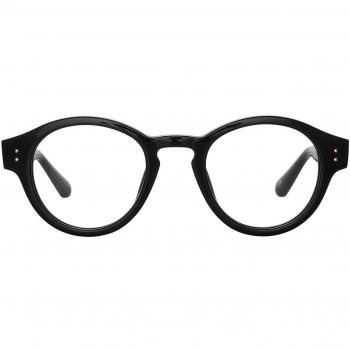 Linda Farrow MUSA LFL1447 C1 Men's Eyeglasses Black Size 47 - Blue Light Block Available