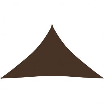 Toldo de vela triangular tela Oxford marrón 4x4x5,8 m