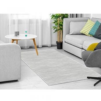 Homemania AKC-23724 - Alfombra Estampada Wood 10, Estampada, Moderna, Gris de Tela, 80 x 120 x 0,1 cm