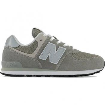 New Balance Kids' 574 Core Sneakers - Grey/White - Size 7 Wide