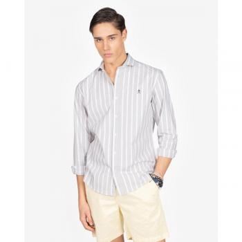 Camisa Oxford Harper&Neyer San Remo gris raya de hombre