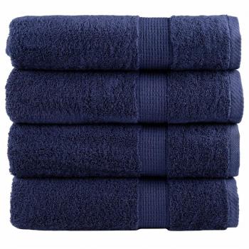 Toallas de ducha SOLUND 4 uds azul marino 70x140 cm 600 gsm Vidaxl