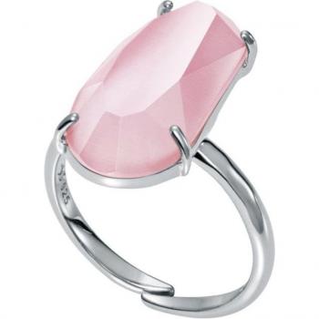 Anillo Viceroy de plata con gema rosa