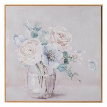 Cuadro Decorativo Lienzo Jarrón Pintado a Mano 70x70 cm - Decoración Moderna
