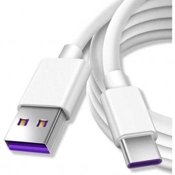 Cable USB Tipo C 1m 4.2A Carga Rápida y Transferencia de Datos Quick Charge Blanco