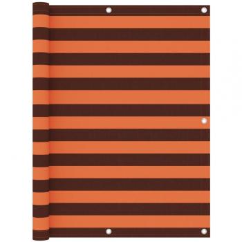 Toldo para balcón tela oxford naranja y marrón 120x300 cm