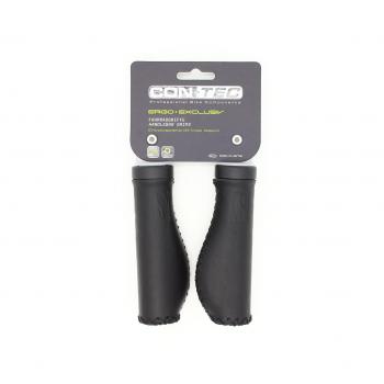 CONTEC Griff 'Ergo Exclusiv +' SB-verpackt, D3-Dreikomponenten, Paar, Lenkerklemmung, Leder Mittel - im vorderen Teil, um den Fingern einen festen und sicheren Halt zu geben, weich - im hinteren Bereich, um alle Erschütterungen aufzunehmen