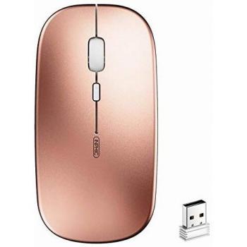 inphic Ratón Inalámbrico Recargable, Silencioso Infame Ratón óptico Silencioso Click Mini, Ultra Delgado 1600 dpi para Computadora Portátil, PC, Portátil, Computadora, Macbook