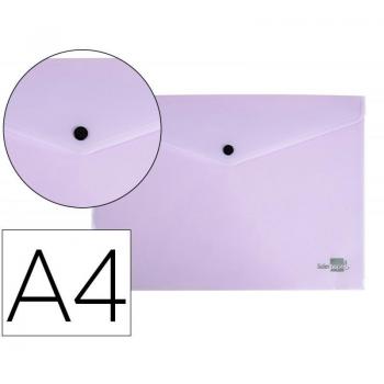 Carpeta Liderpapel Dossier con Broche de Polipropileno Tamaño DIN A4 Color Lavanda Opacidad Opaco Capacidad para 50 Hojas Referencia 11286