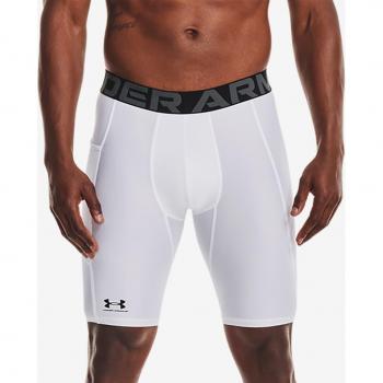 Pantalones Cortos de Compresión HeatGear Under Armour con bolsillo, color blanco, talla M