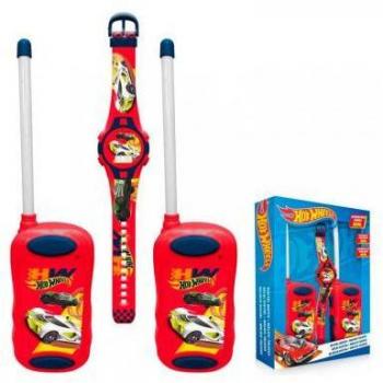 Conjunto de Reloj Digital y Walkie Talkie Hot Wheels para Niños