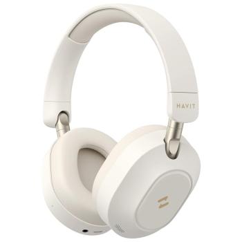 Auriculares Inalámbricos Havit H668BT Beige con Cancelación Activa de Ruido y 80 horas de Autonomía