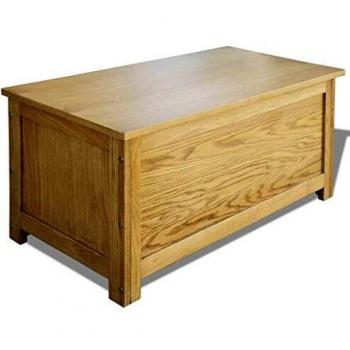 vidaXL Caja Almacenamiento Madera Roble 90x45x45 cm Baúl Cofre Almohadas Zapatos