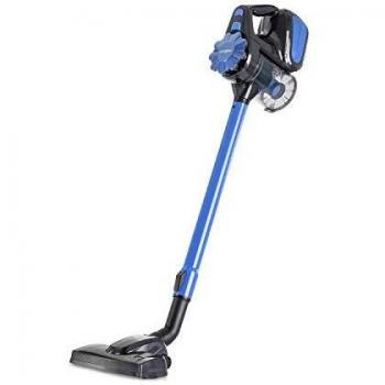 oneConcept CleanTurbo aspiradora de mano - Aspiradora ciclónica, Sin bolsa, Tubo metálico telescópico, 600 W, Depósito de 0,6 litros, Sistema MultiCyclonic, 7 m de cable, Boquilla 2 en 1, Azul