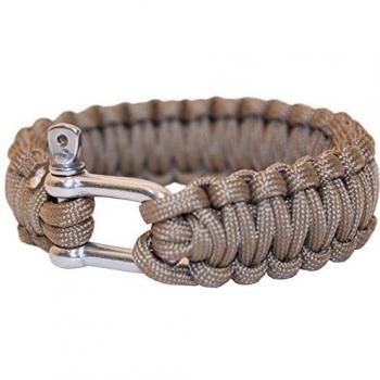 Bushcraft BCB - Pulsera (Cierre metálico), diseño de Cuerdas, Color marrón