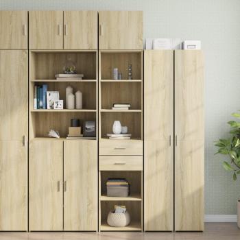 Armario estrecho de madera de ingeniería roble Sonoma 45x42,5x225 cm color marrón