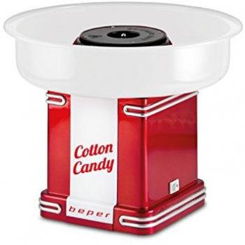 Beper Cotton Candy Máquina para Hacer algodón de azucar 90.396, 800 W, Blanco y Rojo