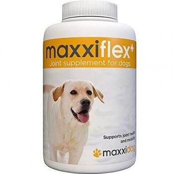 maxxipaws - maxxiflex+ Suplemento avanzado para las articulaciones del perro - Glucosamina, condroitina, MSM, ácido hialurónico, garra del diablo, bromelina, cúrcuma - 120 sabrosas tabletas