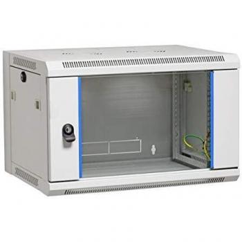 Carcasa de Pared 19 Flat Pack 12U, Profundidad 600 mm, Color Gris RAL7035