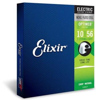 Elixir Optiweb 19057 Light 7-String Electric Guitar Strings (10-56)