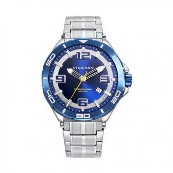 Reloj Viceroy Heat Hombre Acero Inoxidable Bisel Azul 46839-35