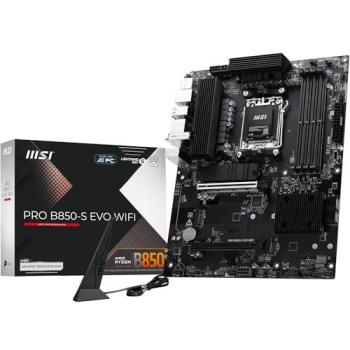 Placa Base MSI PRO B850-S EVO WIFI ATX AMD B850 Socket AM5 DDR5 WiFi 7 PCIe 5.0 2.5GbE M.2 RAID