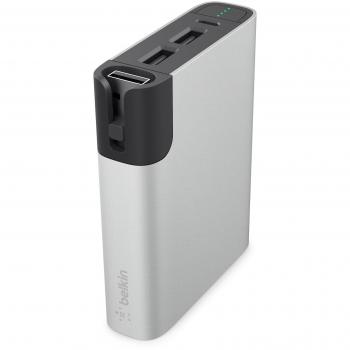 Belkin F8M992btSLV - Batería externa metálica 6000 con cable Micro