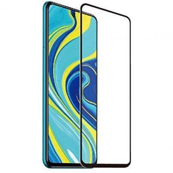 muvit for change Protector Pantalla Xiaomi Redmi Note 9s/Note 9 Pro Vidrio Templado Plano Marco Negro