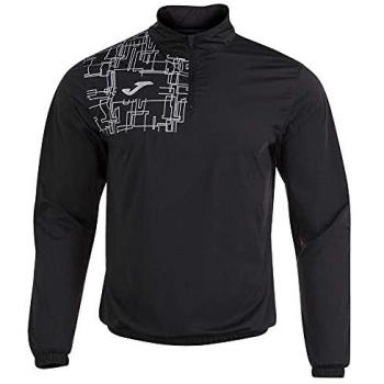 Sudadera Joma Elite VIII negra para hombre, modelo 102234.100, textil multideporte, sin capucha y con logo reflectante