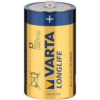 Batería Alcalina D Longlife Extra Varta 2 Piezas