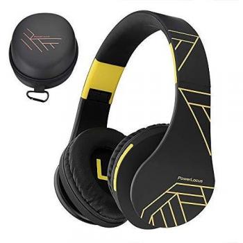 PowerLocus P2 – Auriculares Bluetooth inalambricos de Diadema Cascos Plegables, Casco Bluetooth con Sonido Estéreo Micro SD/TF, FM con micrófono y Audio Cable para iPhone/Samsung/iPad/Huawei/PC