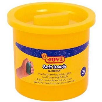 Jovi Soft Dough Blandiver, Estuche de 5 Botes, 110 g, Color Amarillo