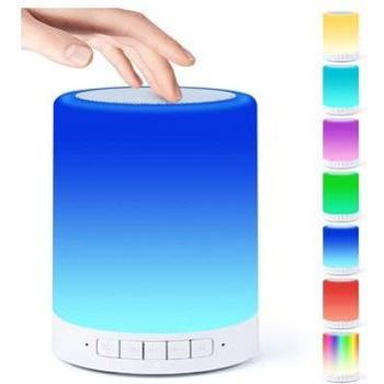 Altavoz Bluetooth 4 en 1 Smartek con Luz Cálida Regulable y Linterna Portátil para Exteriores