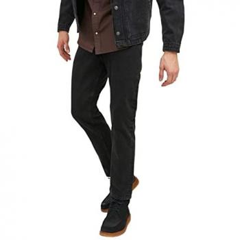 Jack & Jones Men's Loose Fit Black Denim Jeans - Chris Jignial Model