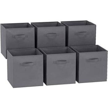 GREATOOL Caja de Almacenaje Plegable , Pack 6 Unidades, 31x31x31cm,Cajas organizadoras en Tela, Caja para organizar Ropa, Juguetes y Sábanas en Armarios